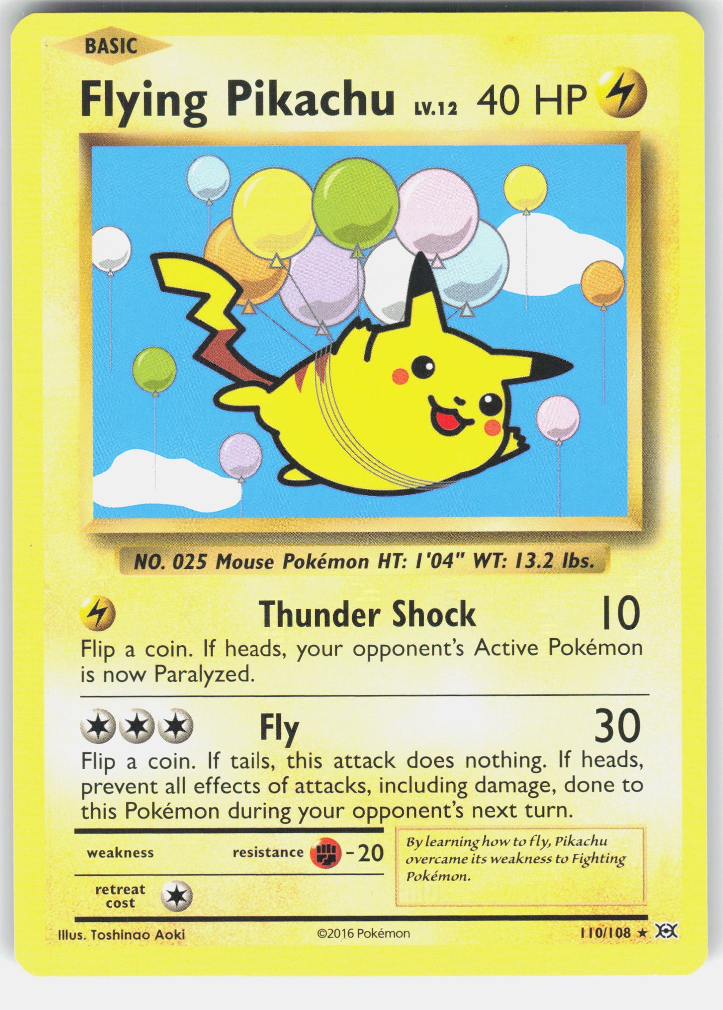XY - Evolutions #110/108 Flying Pikachu
