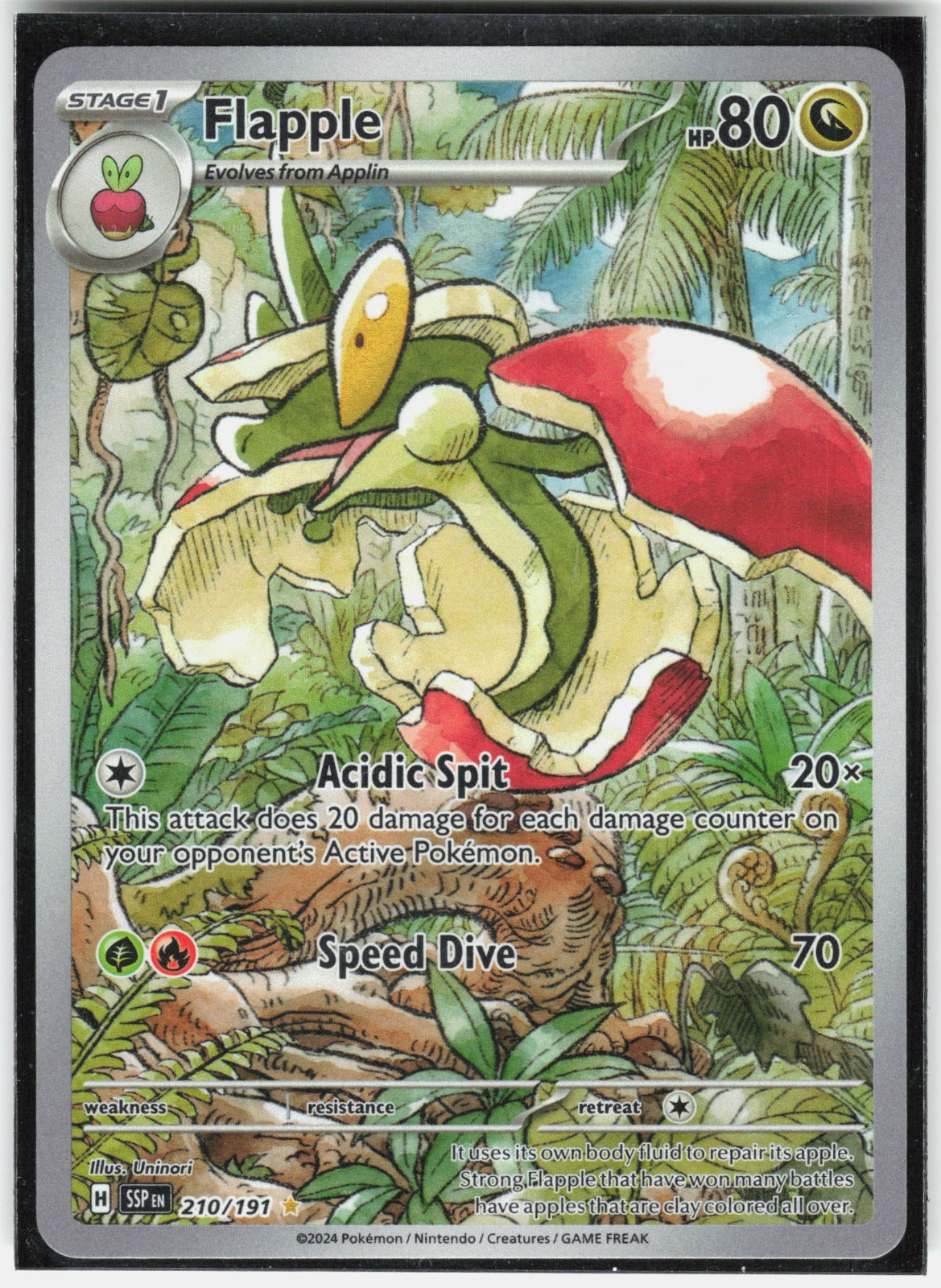 Flapple Holo Illustration Rare SV08: Surging Sparks 210/191 NM