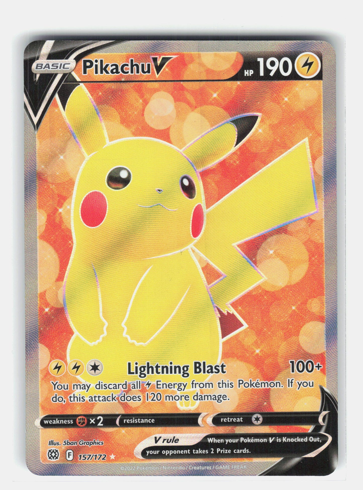 SWSH09: Brilliant Stars #157/172 Pikachu V (Full Art)