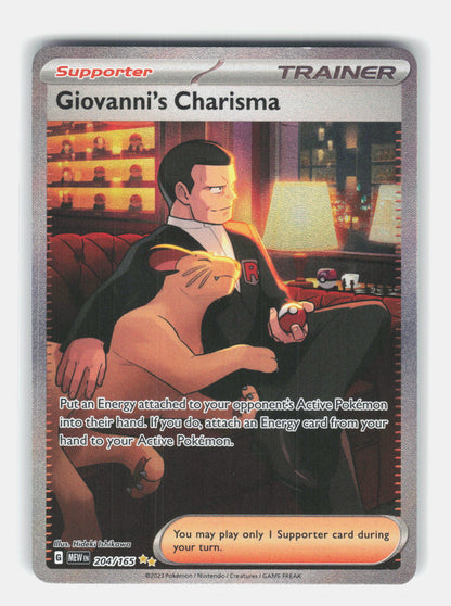 SV: Scarlet & Violet 151 #204/165 Giovanni's Charisma