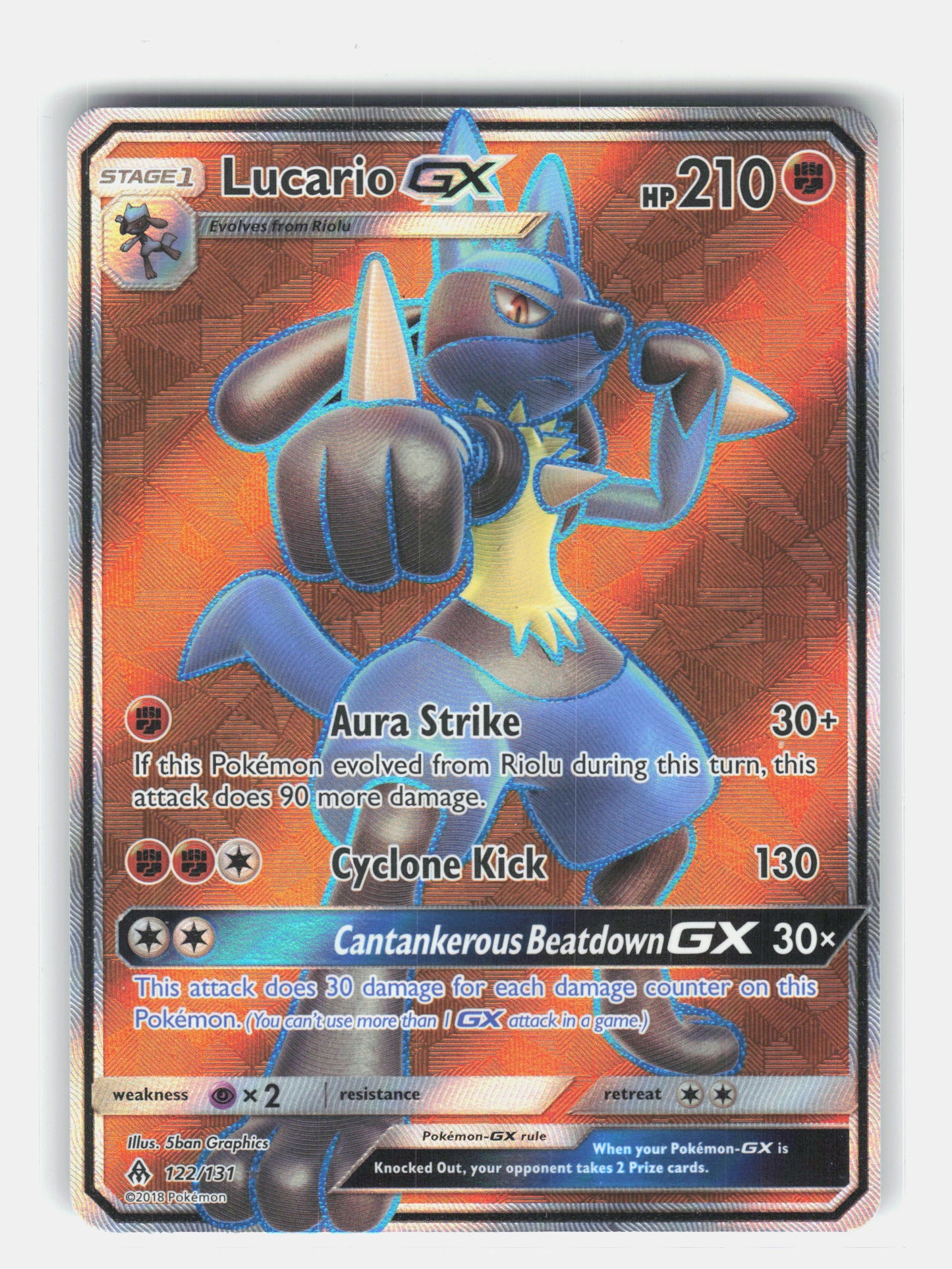 SM - Forbidden Light #122/131 Lucario GX (Full Art)