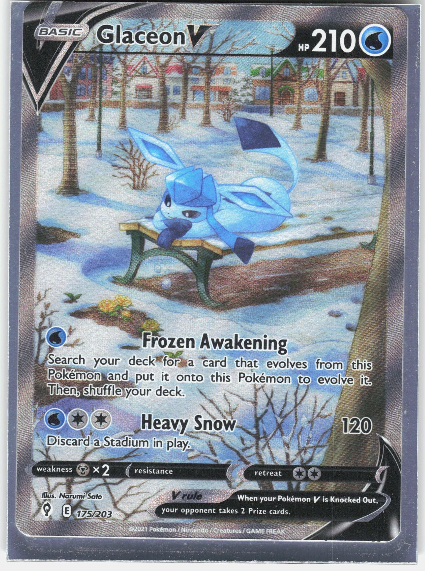 SWSH07: Evolving Skies #175/203 Glaceon V (Alternate Full Art)