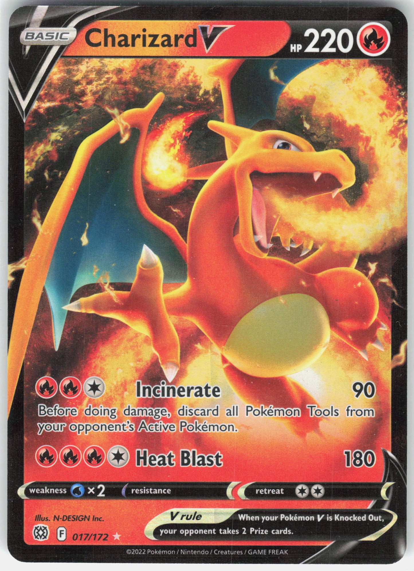 SWSH09: Brilliant Stars #017/172 Charizard V