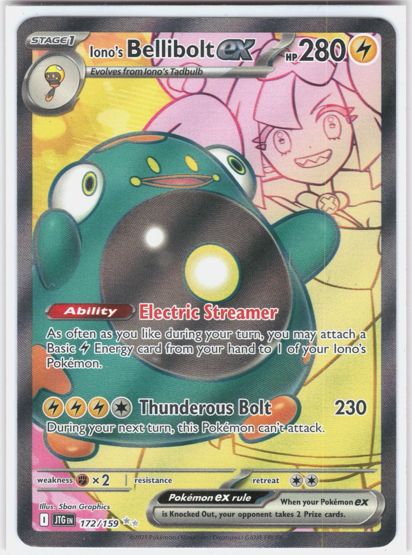 SV09: Journey Together #172/159 Iono's Bellibolt ex