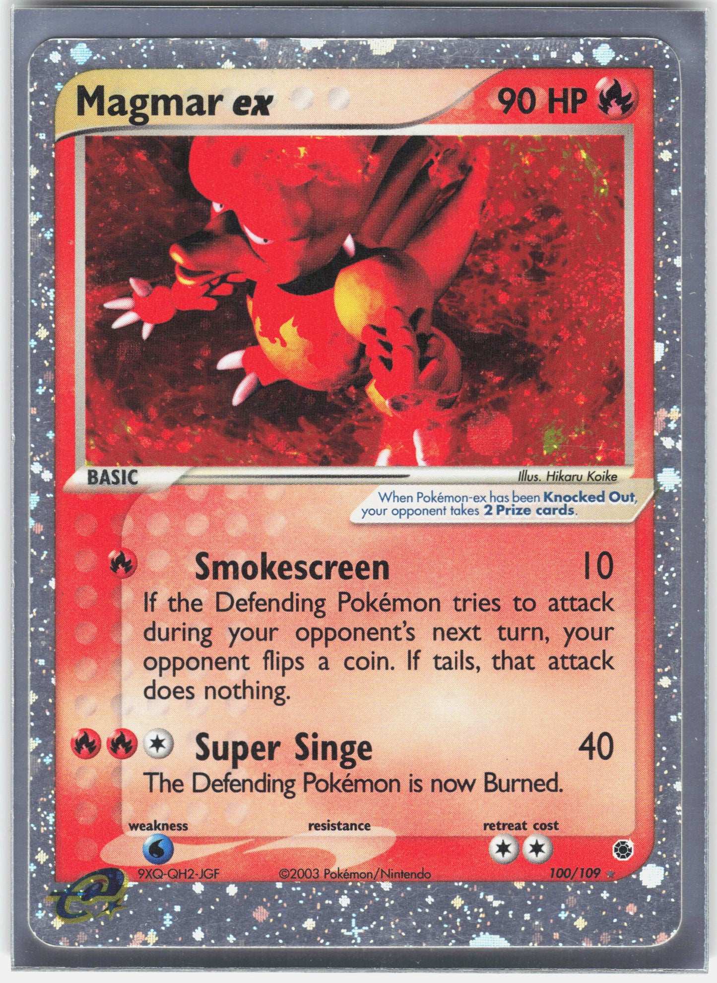 Ruby and Sapphire #100/109 Magmar ex