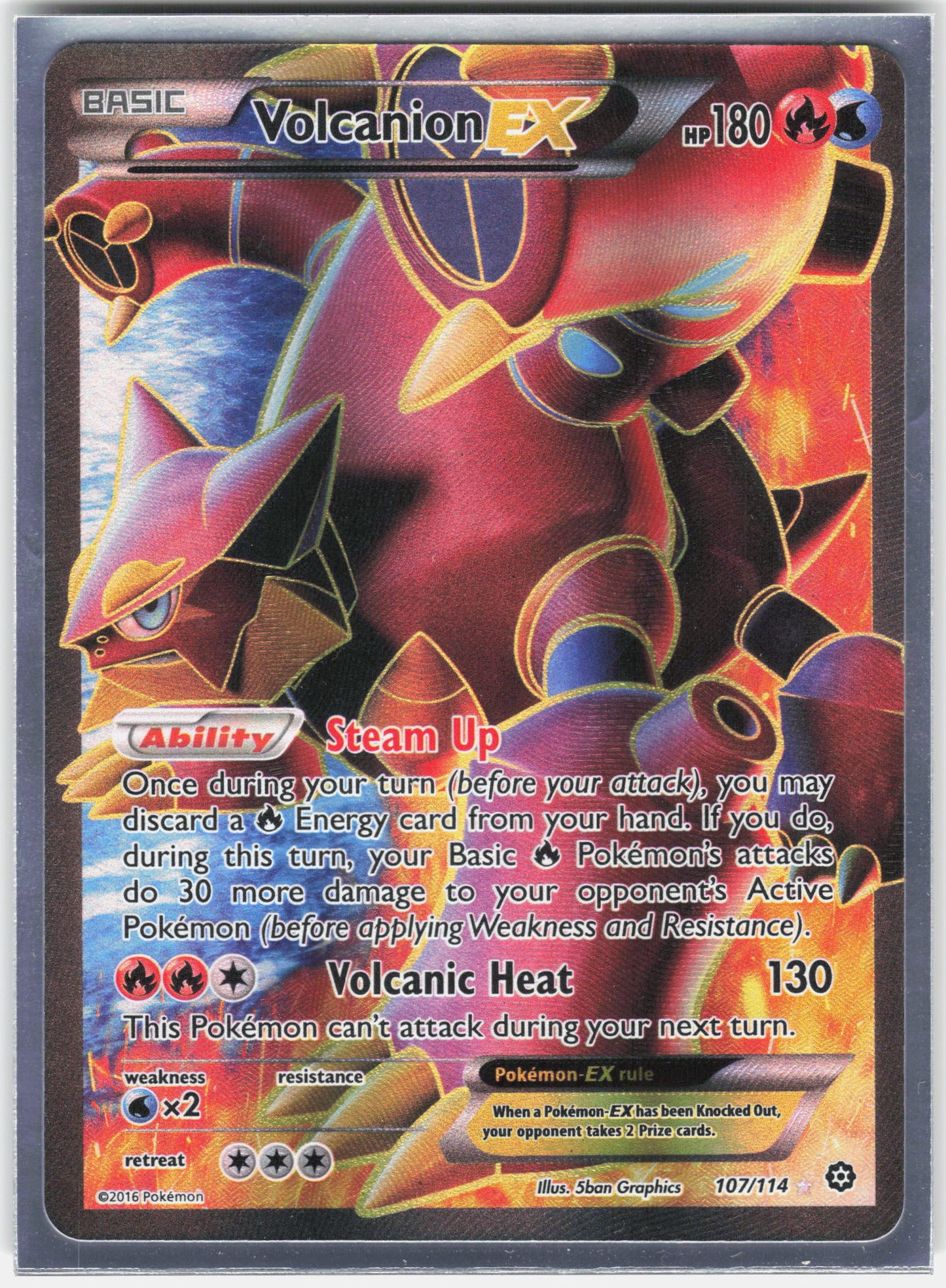 XY - Steam Siege #107/114 Volcanion EX (Full Art)