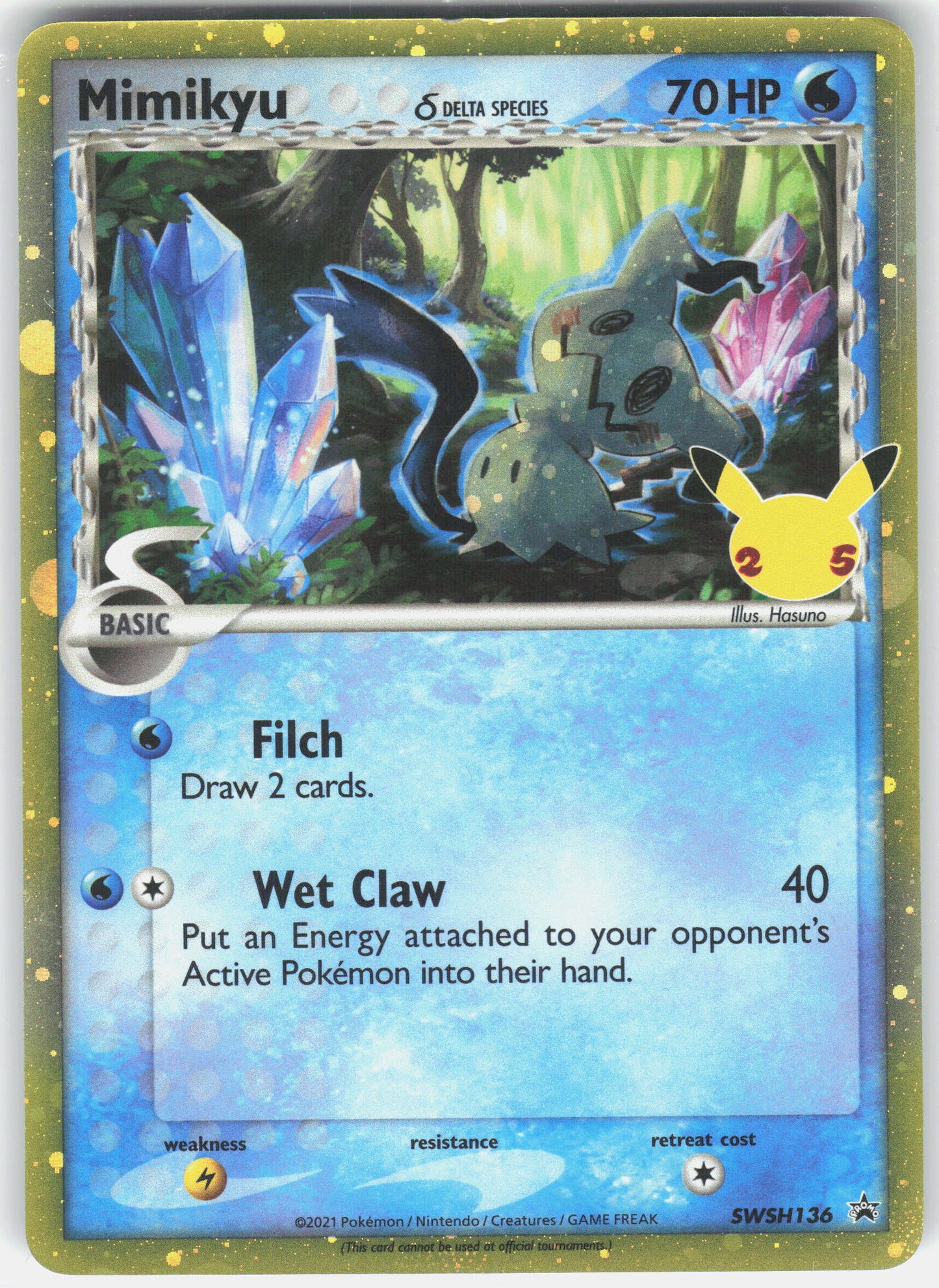 SWSH: Sword & Shield Promo Cards #SWSH136 Mimikyu (Delta Species)