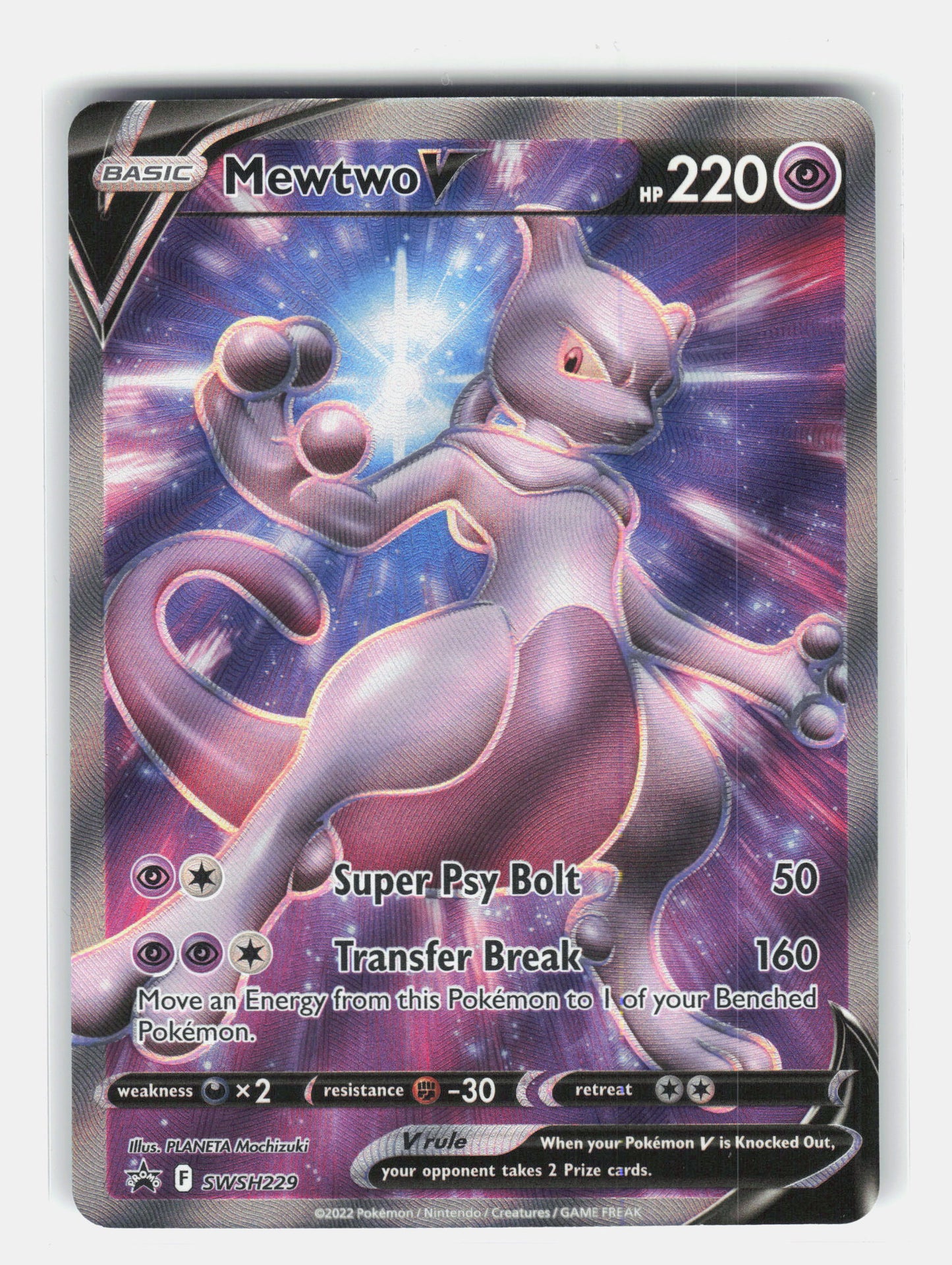 SWSH: Sword & Shield Promo Cards #SWSH229 Mewtwo V