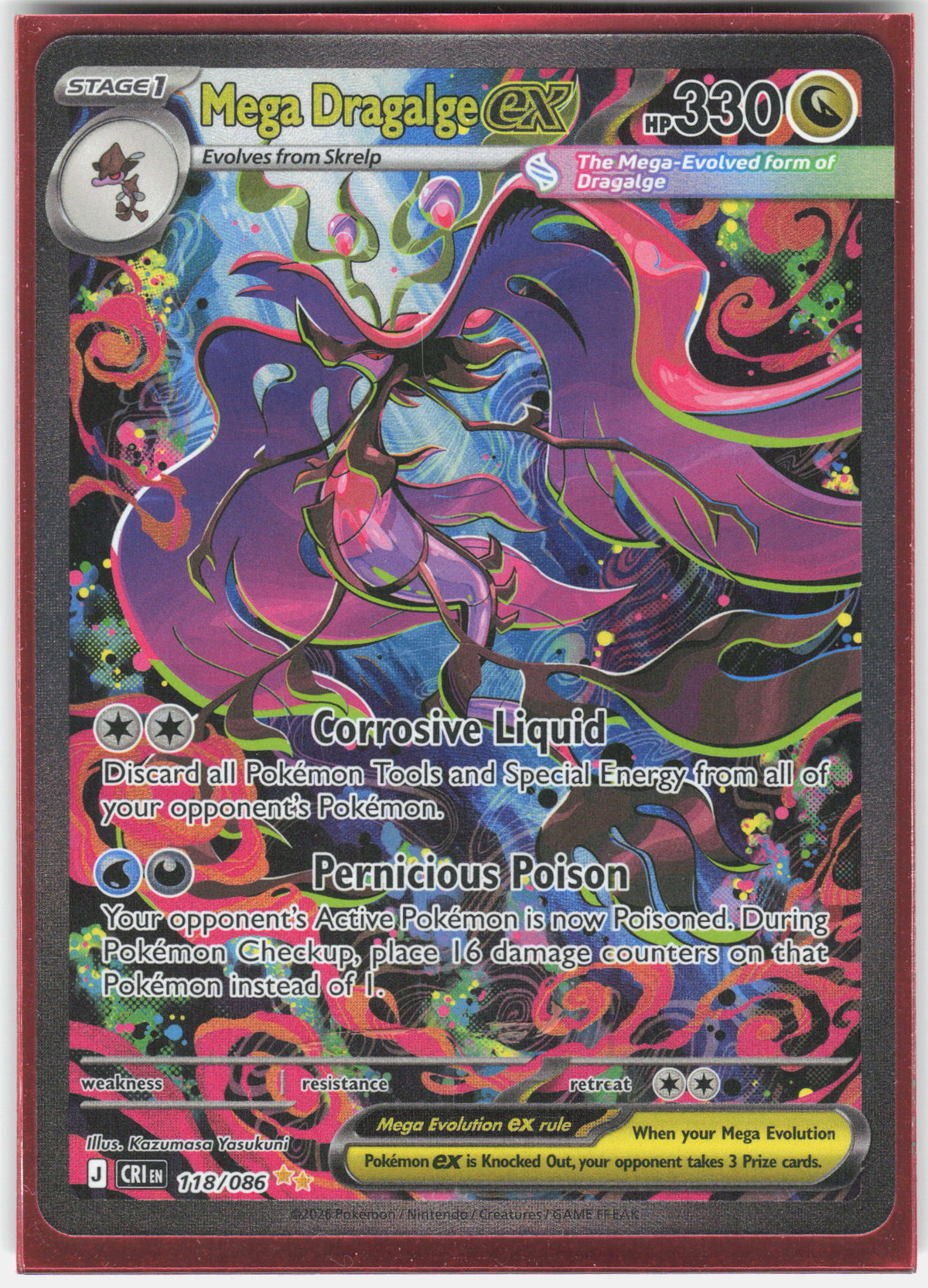 ME04: Chaos Rising #118/086 Mega Dragalge ex