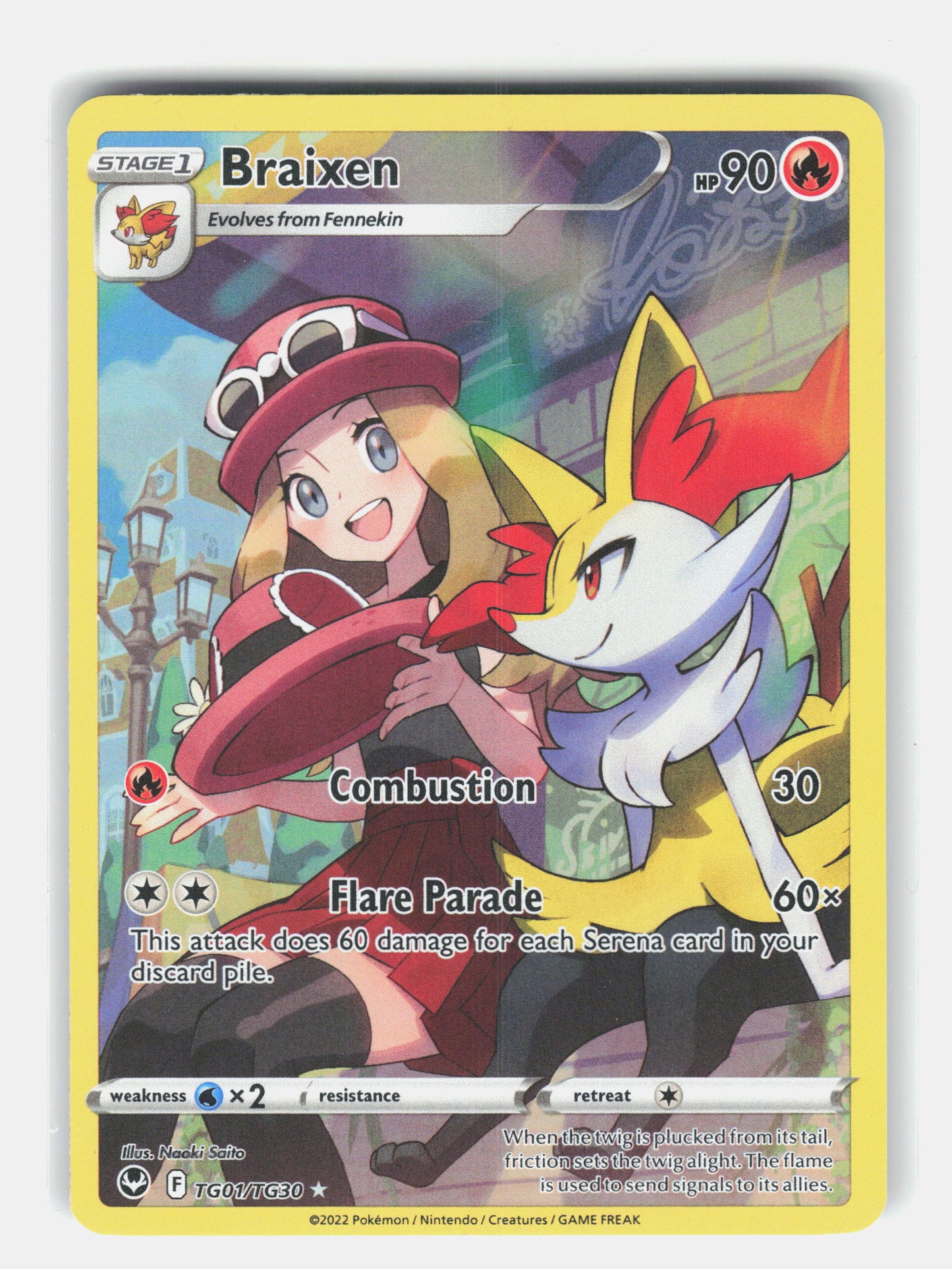 SWSH12: Silver Tempest Trainer Gallery #TG01/TG30 Braixen