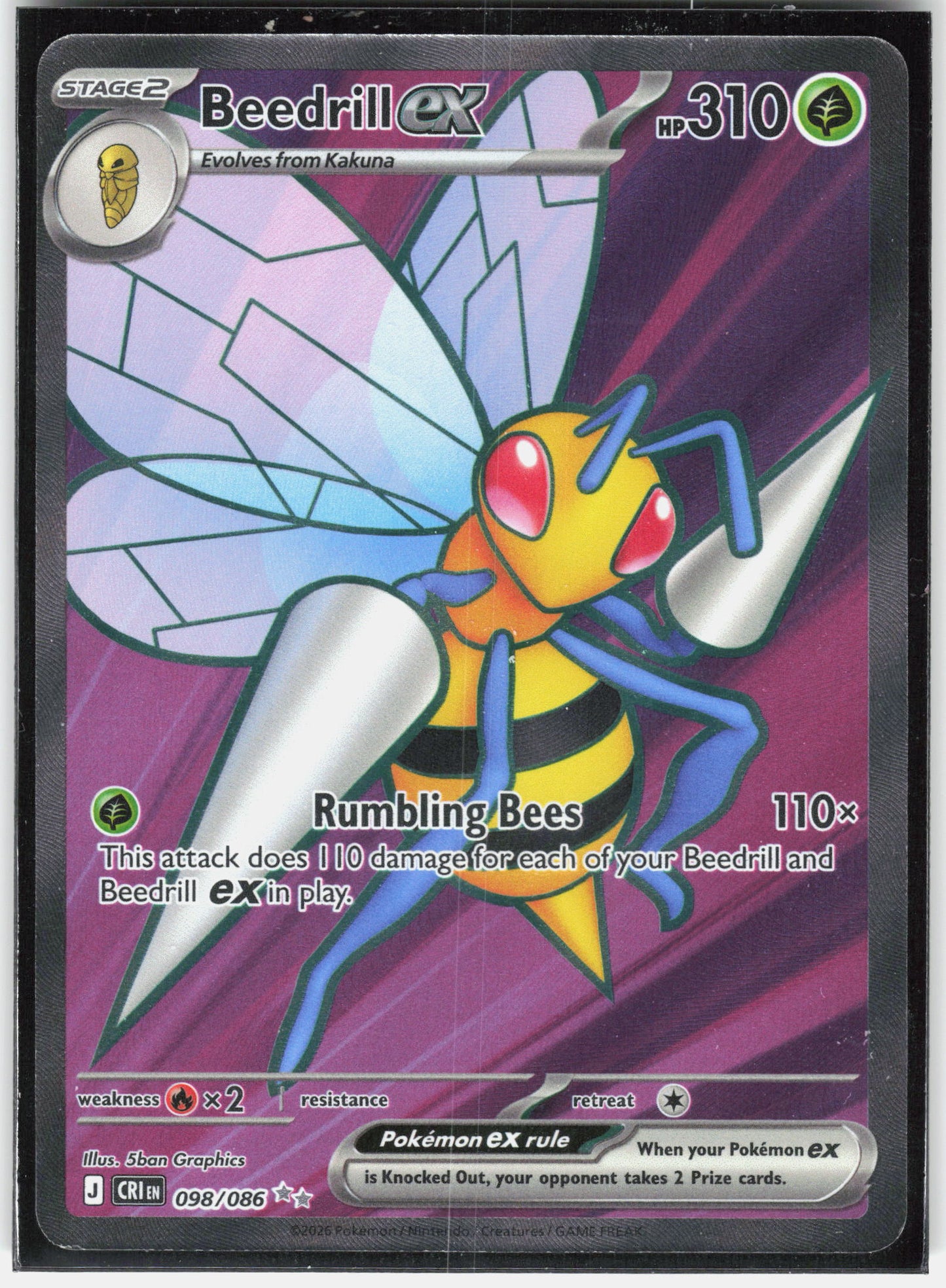 ME04: Chaos Rising #098/086 Beedrill ex