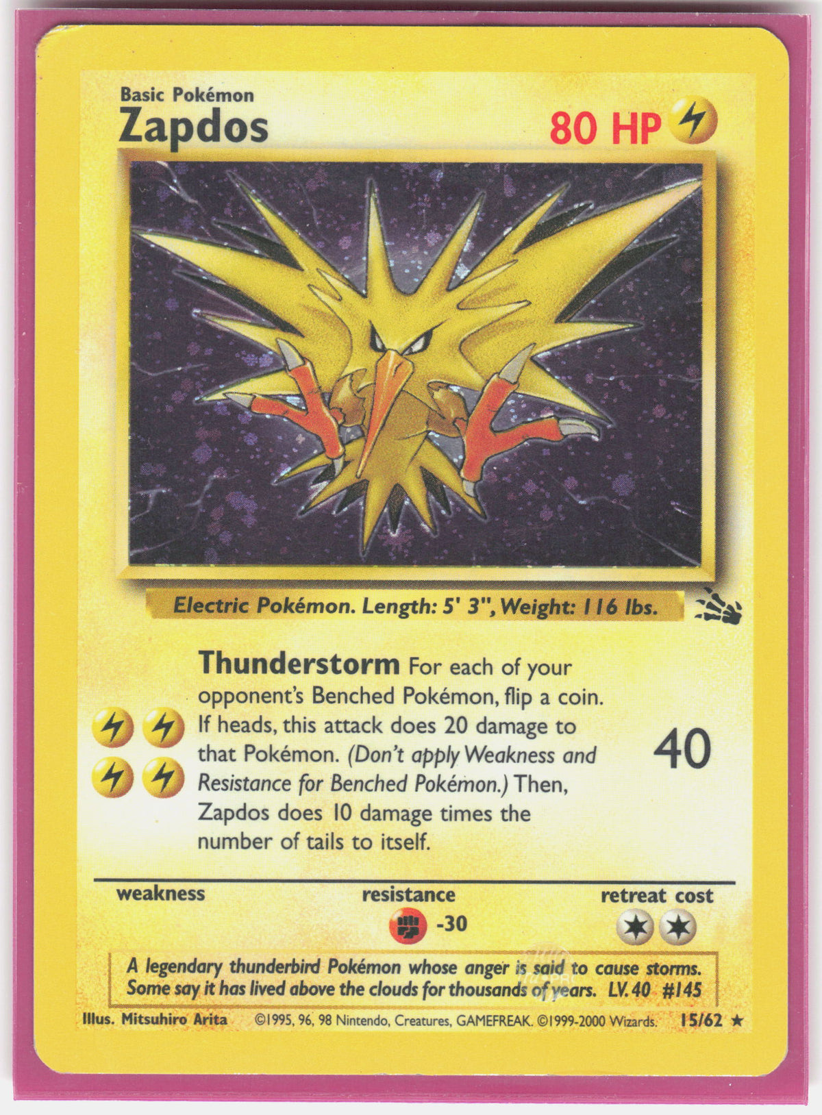 Fossil #15/62 Zapdos (15)