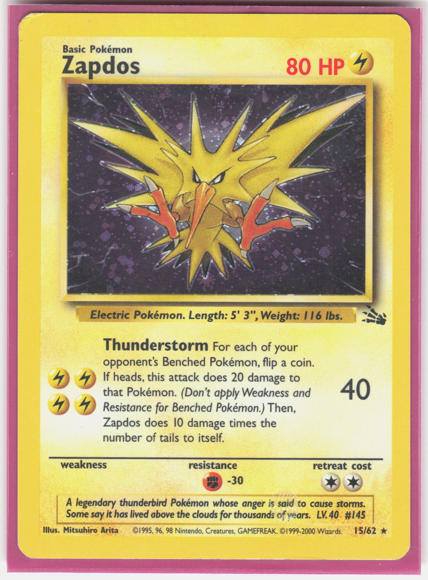Fossil #15/62 Zapdos (15)