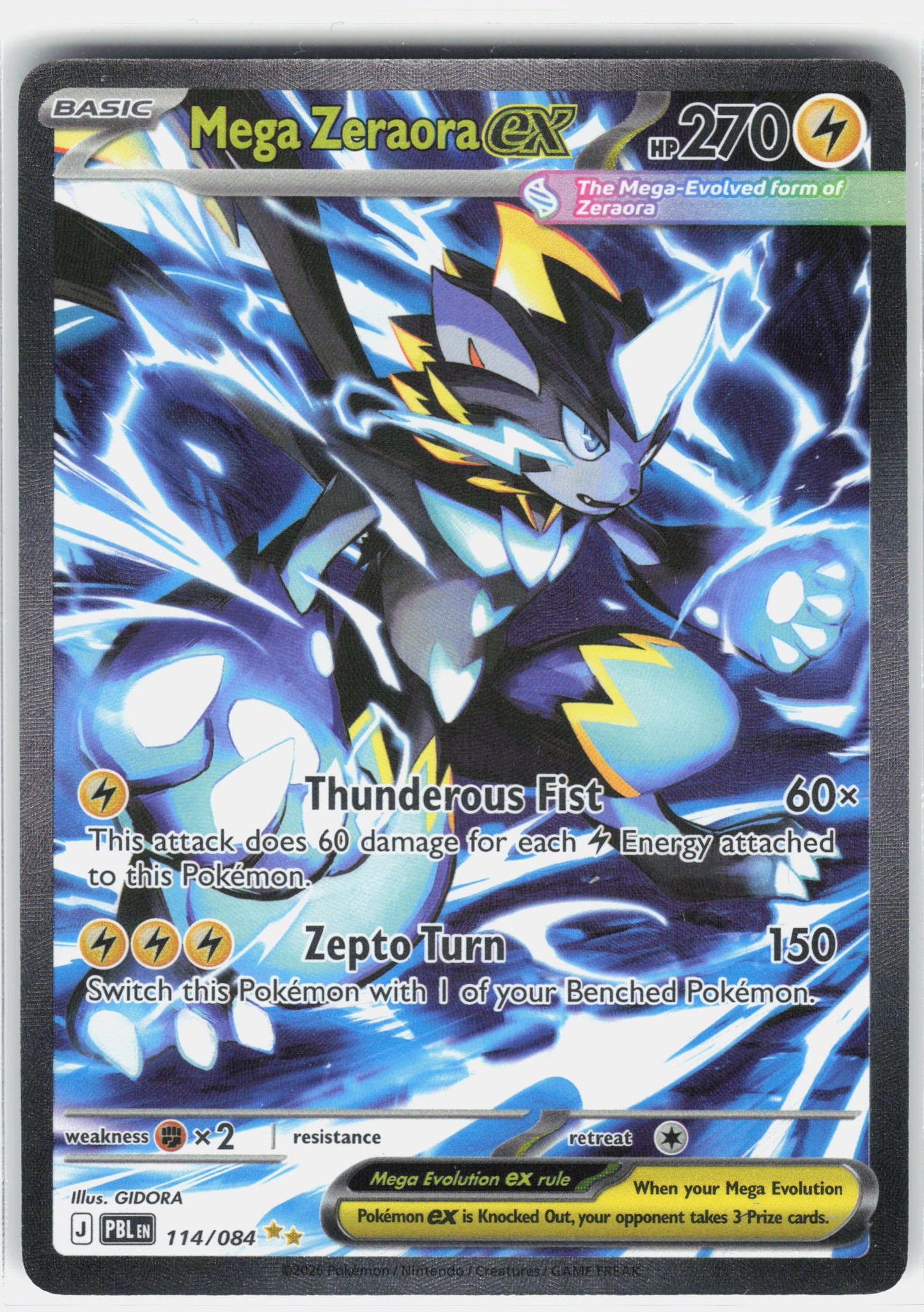 ME05: Pitch Black #114/084 Mega Zeraora ex