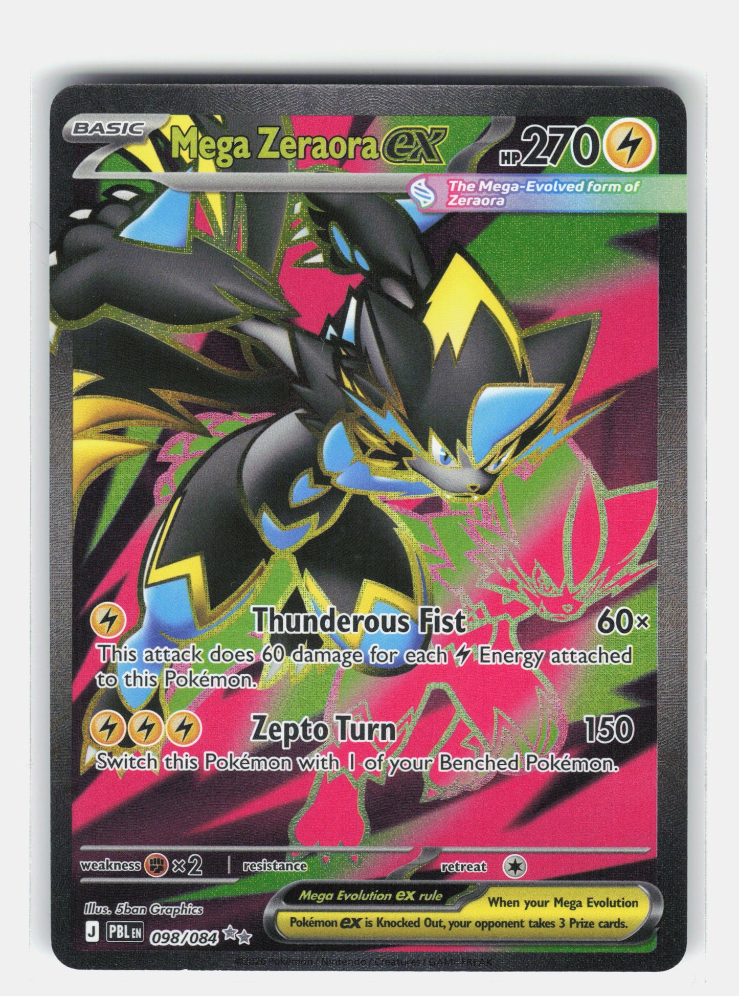 ME05: Pitch Black #098/084 Mega Zeraora ex