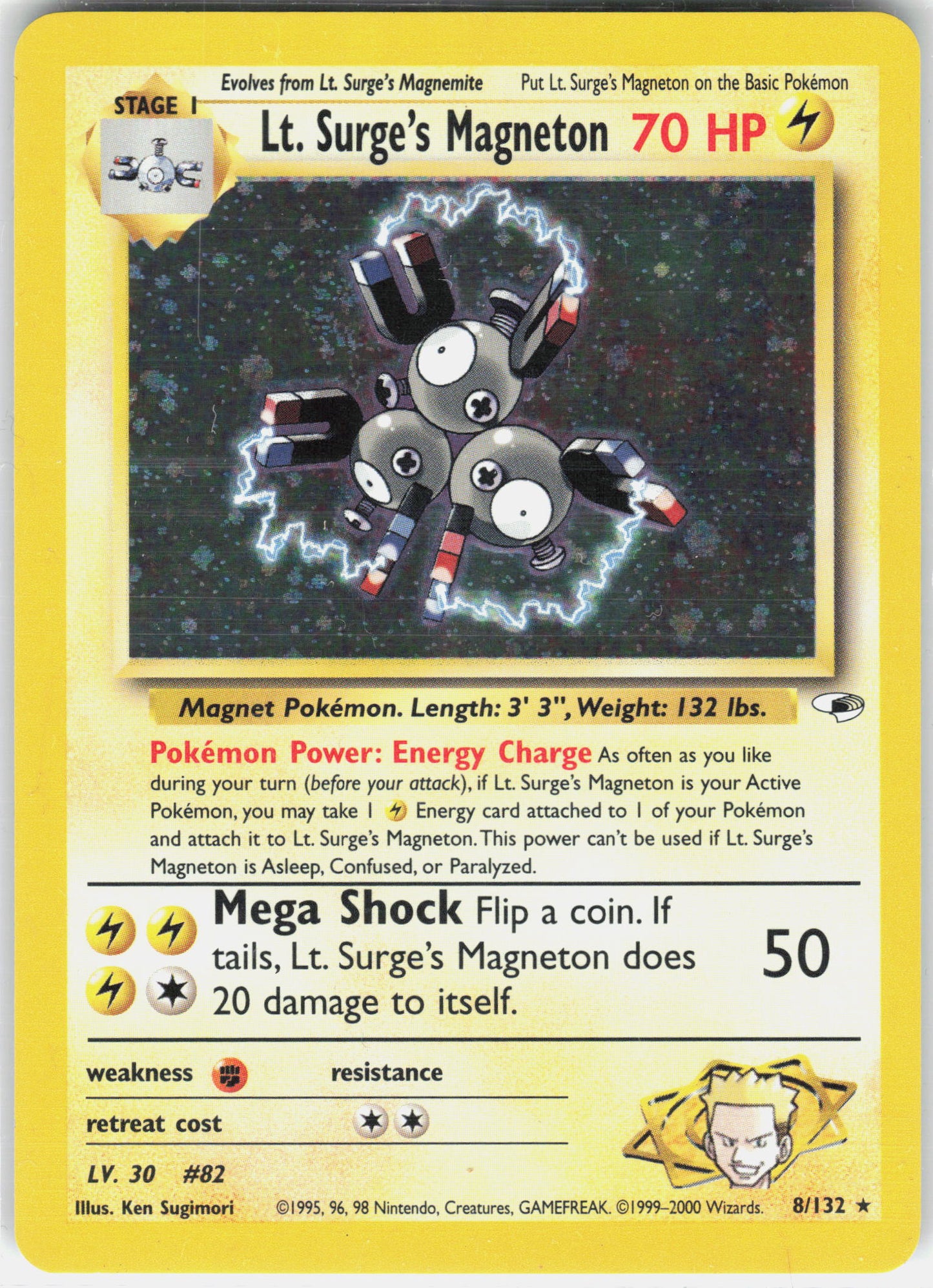 Gym Heroes #008/132 Lt. Surge's Magneton