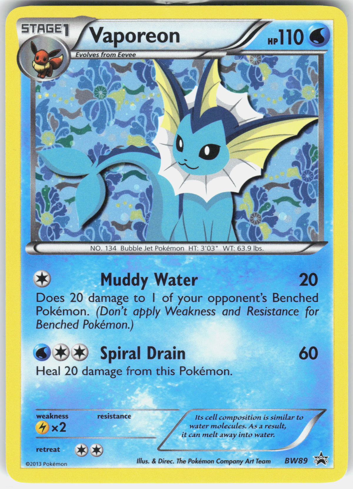Black and White Promos #BW89 Vaporeon