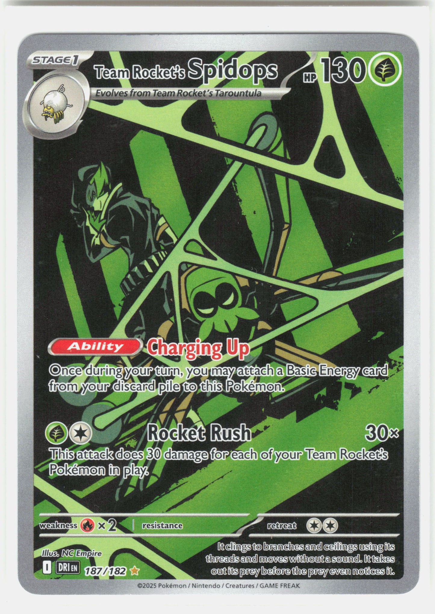 SV10: Destined Rivals #187/182 Team Rocket's Spidops