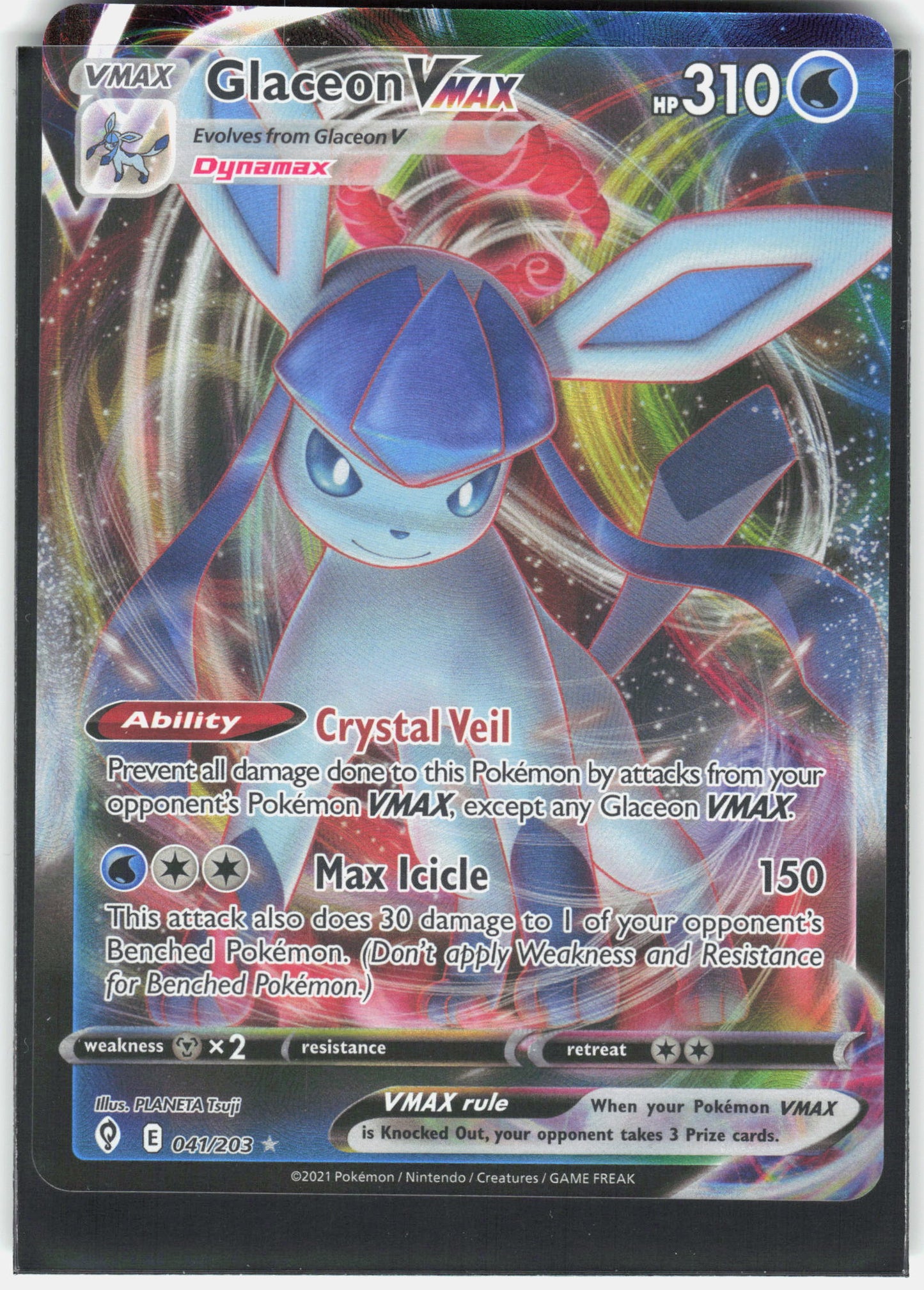SWSH07: Evolving Skies #041/203 Glaceon VMAX