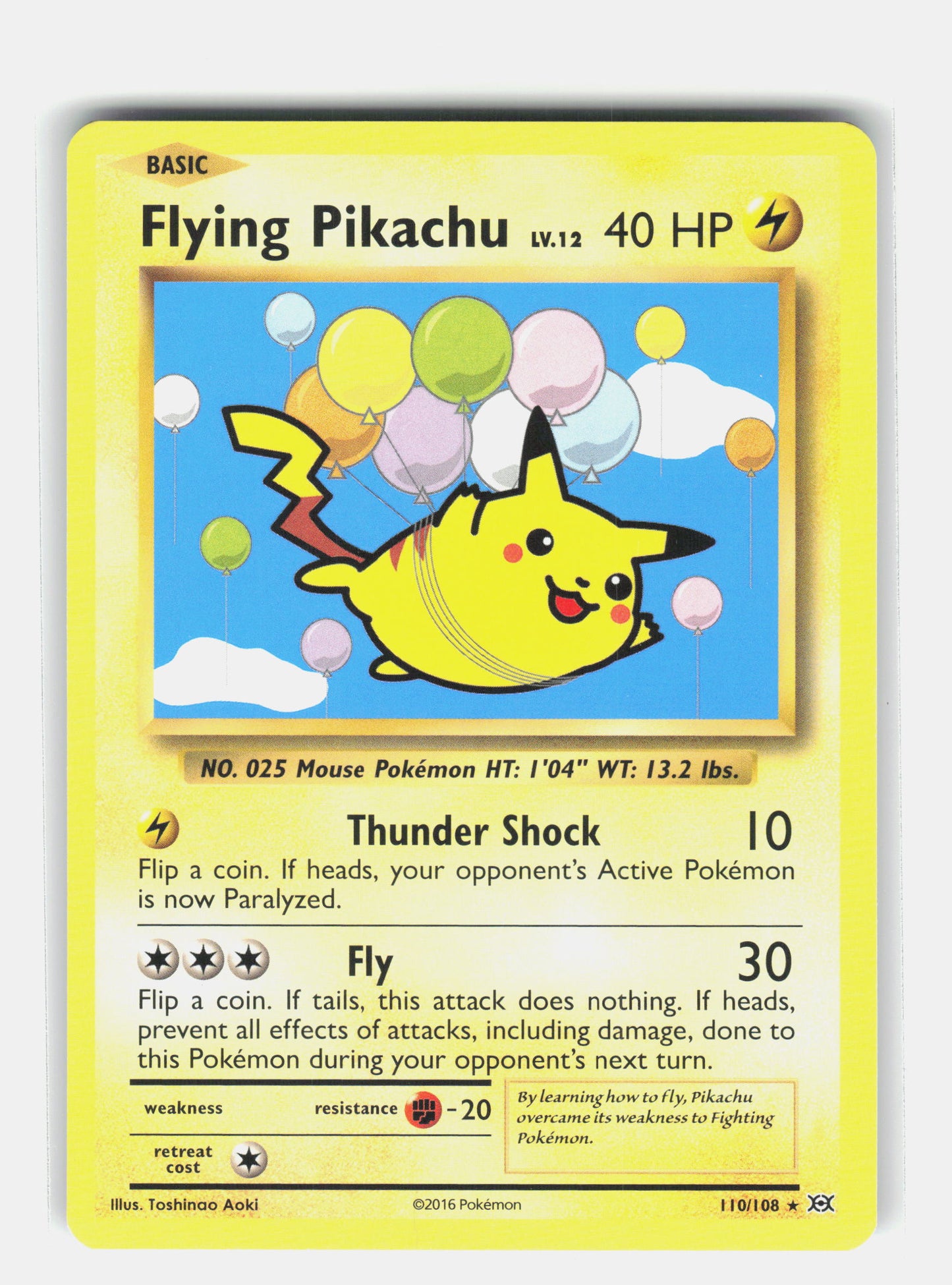 XY - Evolutions #110/108 Flying Pikachu