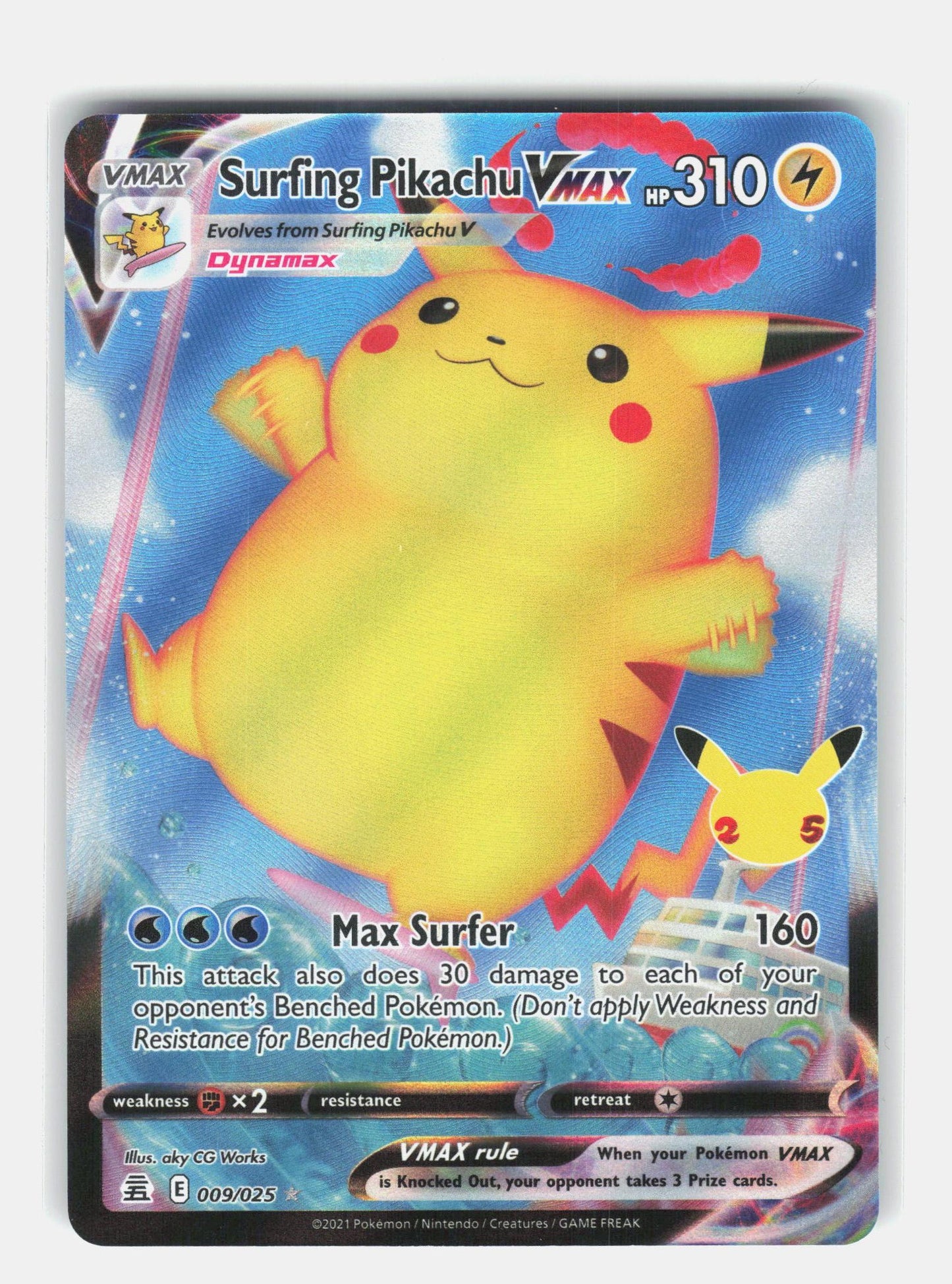 Celebrations #009/025 Surfing Pikachu VMAX