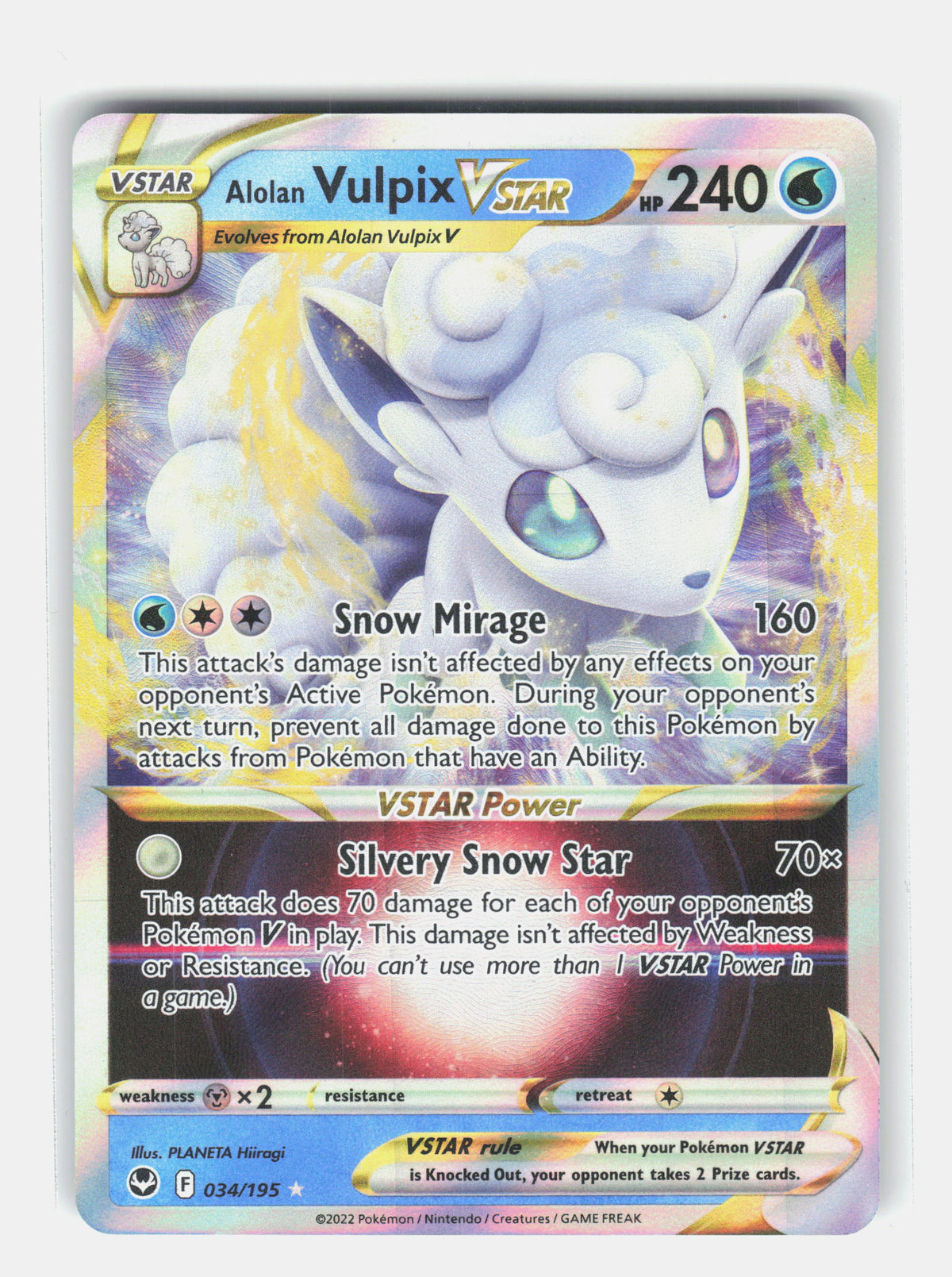 SWSH12: Silver Tempest #034/195 Alolan Vulpix VSTAR