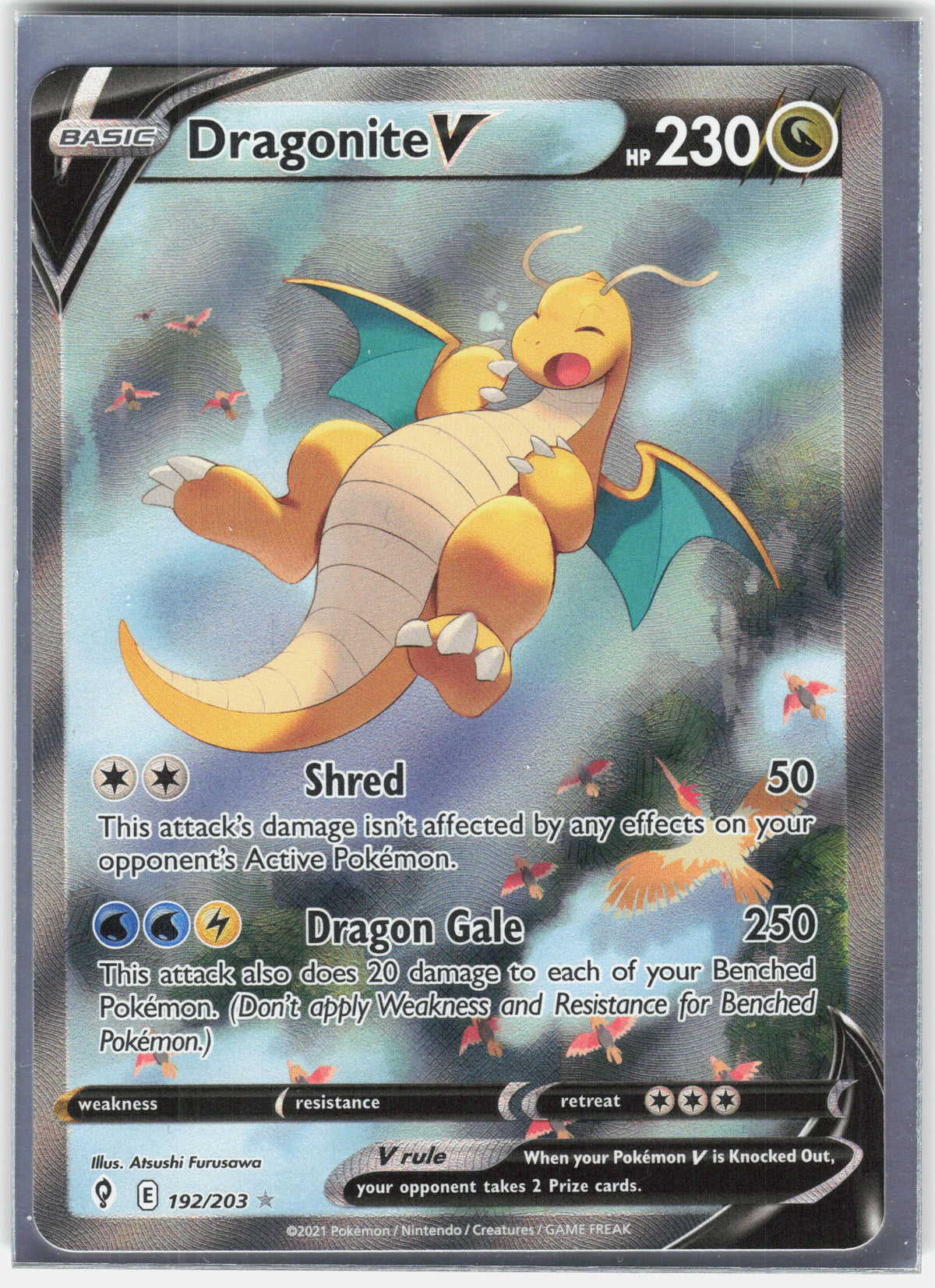 SWSH07: Evolving Skies #192/203 Dragonite V (Alternate Full Art)