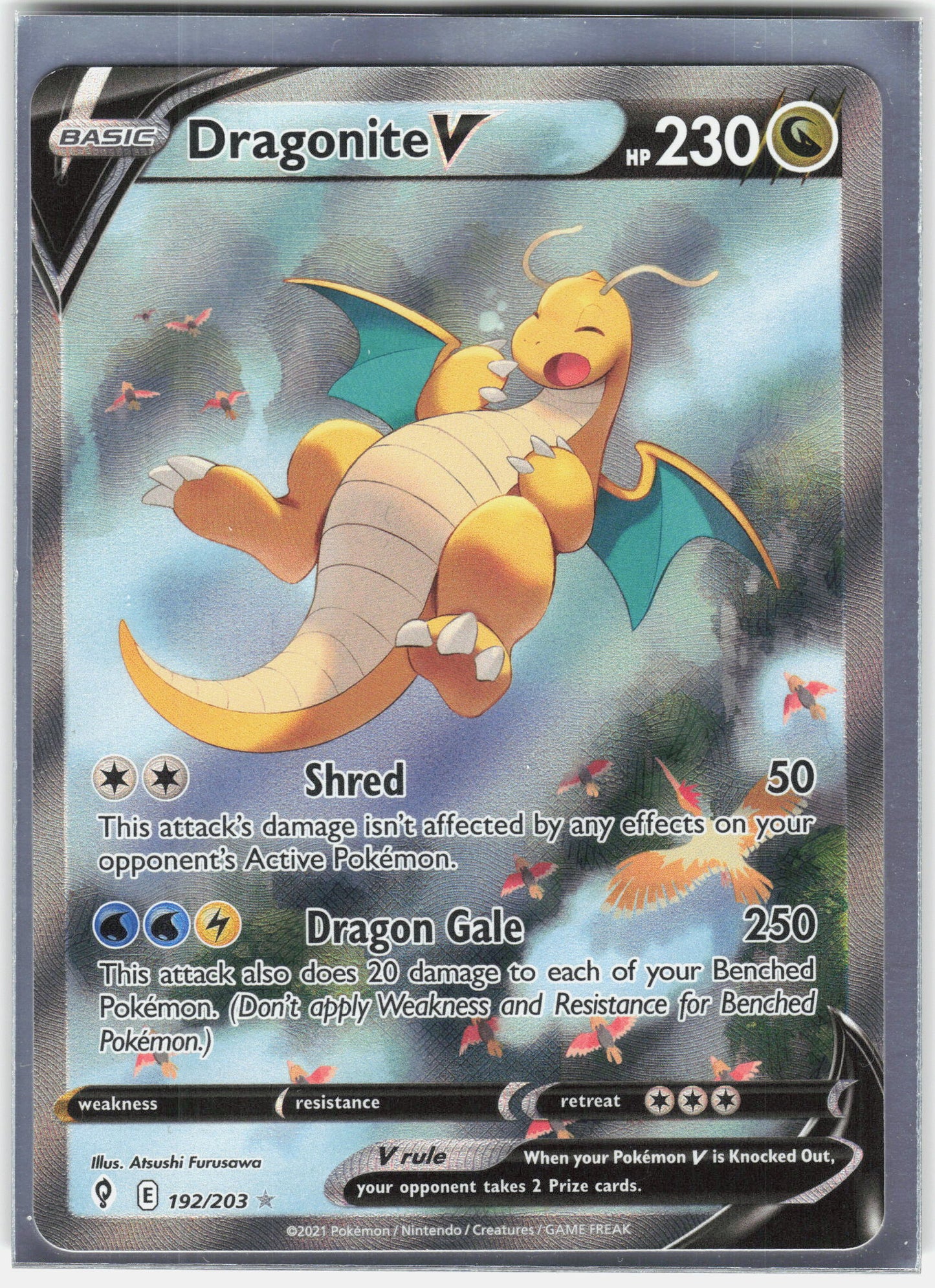 SWSH07: Evolving Skies #192/203 Dragonite V (Alternate Full Art)