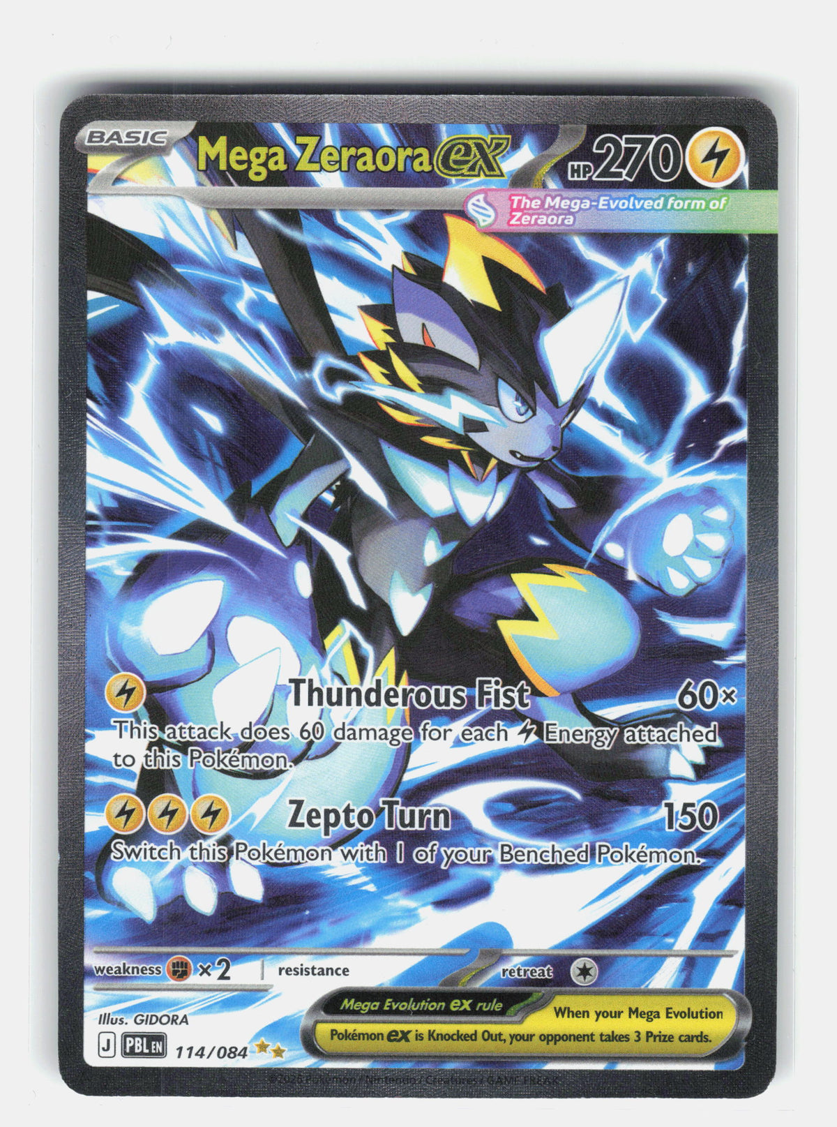ME05: Pitch Black #114/084 Mega Zeraora ex