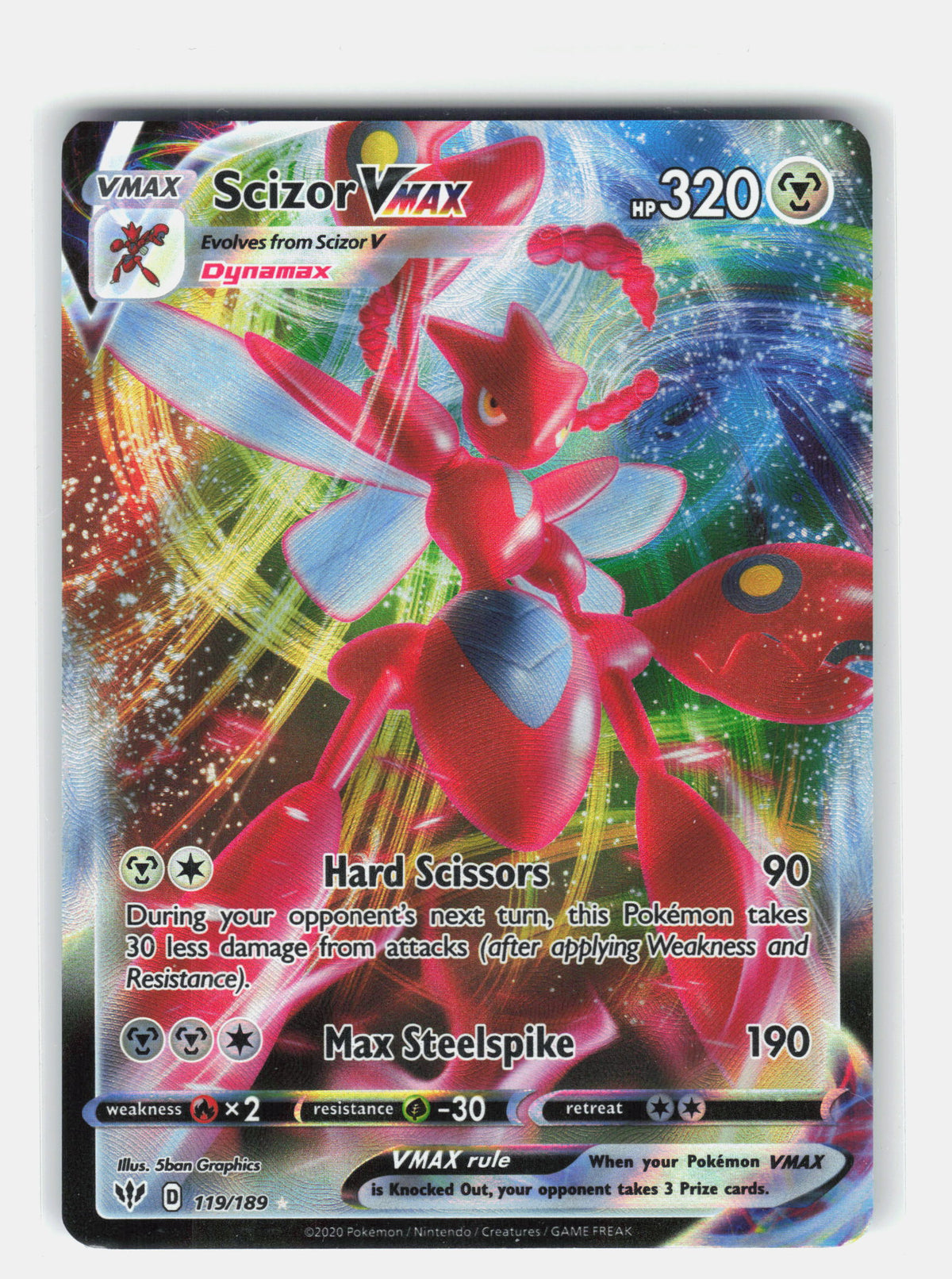 SWSH03: Darkness Ablaze #119/189 Scizor VMAX