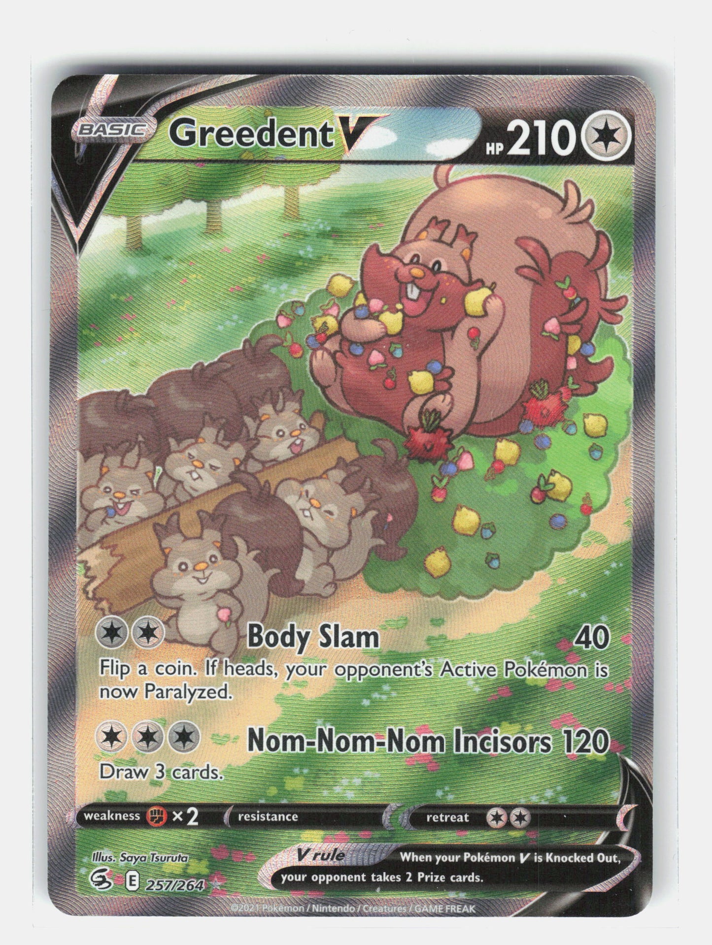 SWSH08: Fusion Strike #257/264 Greedent V (Alternate Full Art)