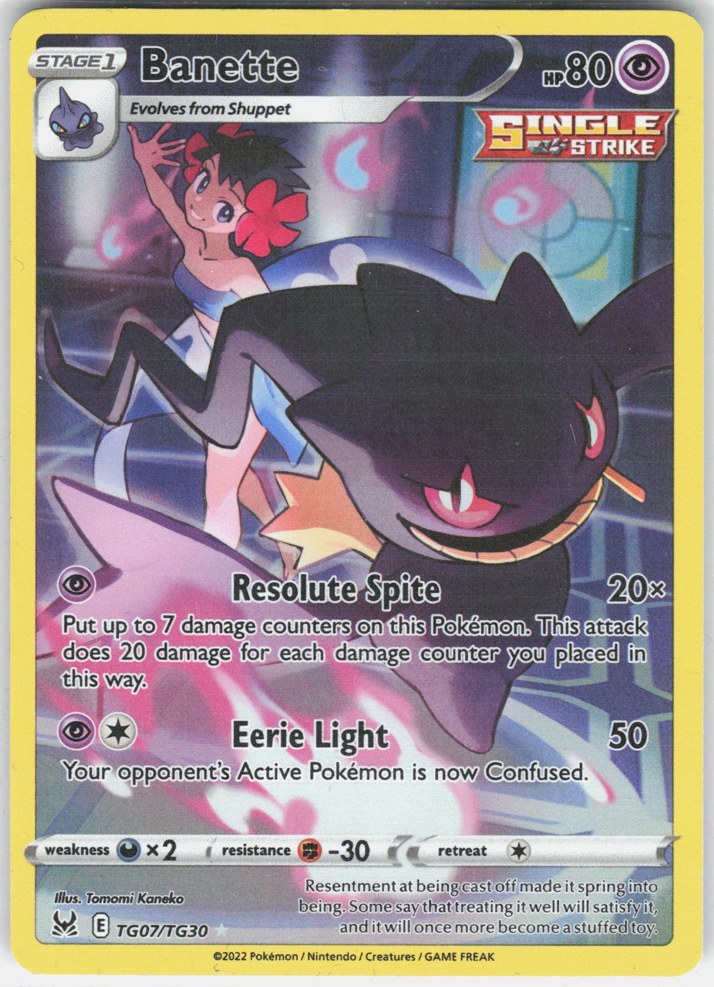 SWSH11: Lost Origin Trainer Gallery #TG07/TG30 Banette