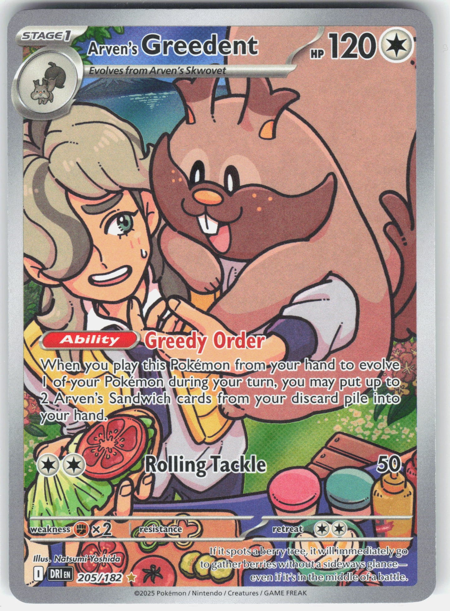 SV10: Destined Rivals #205/182 Arven's Greedent