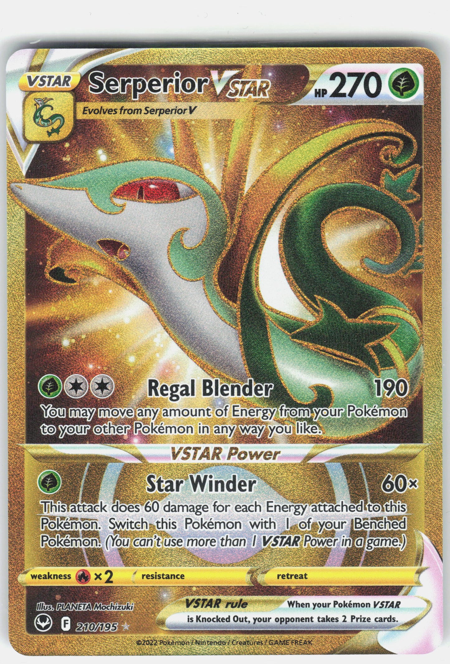 SWSH12: Silver Tempest #210/195 Serperior VSTAR (Secret) (210)
