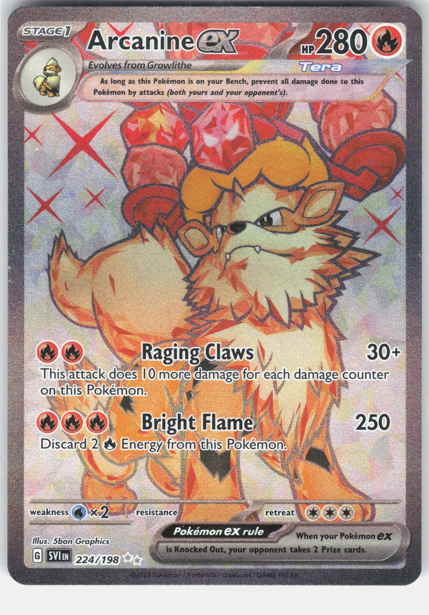 SV01: Scarlet & Violet Base Set #224/198 Arcanine ex
