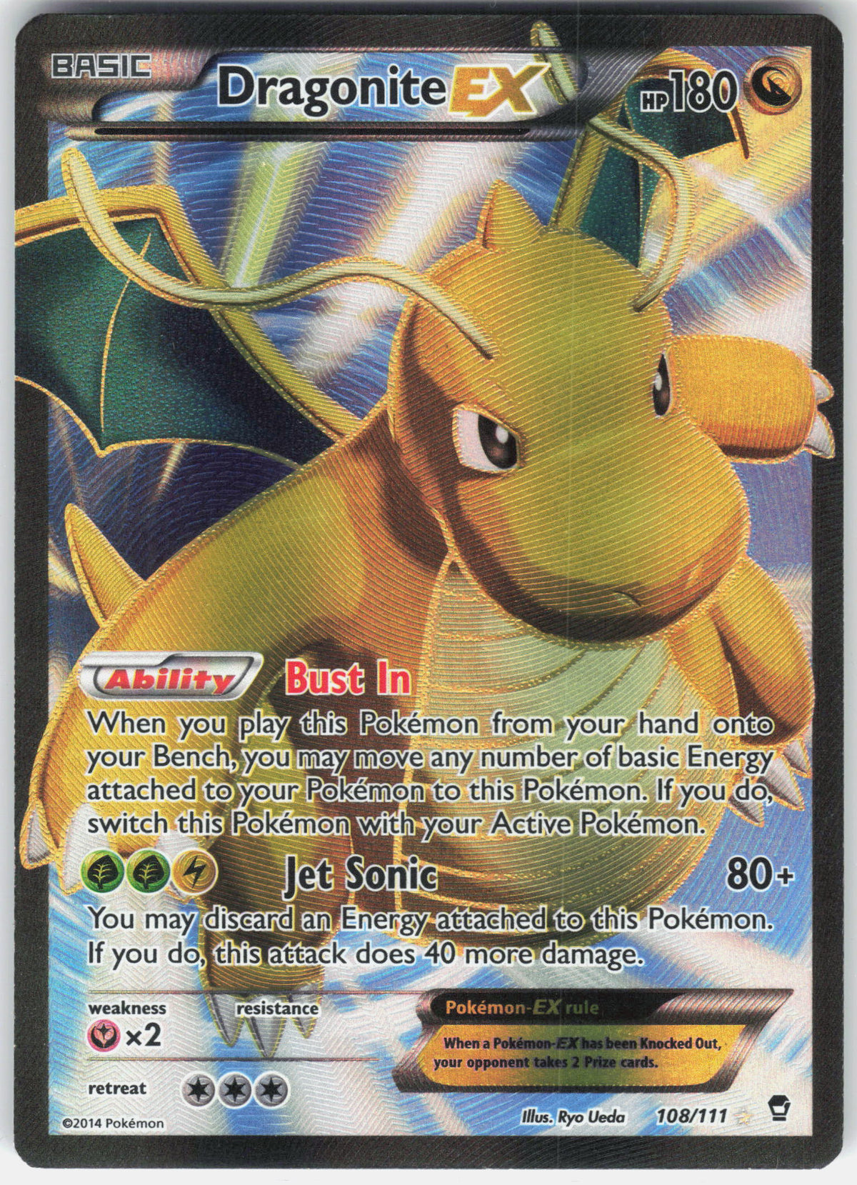 XY - Furious Fists #108/111 Dragonite EX (108 Full Art)