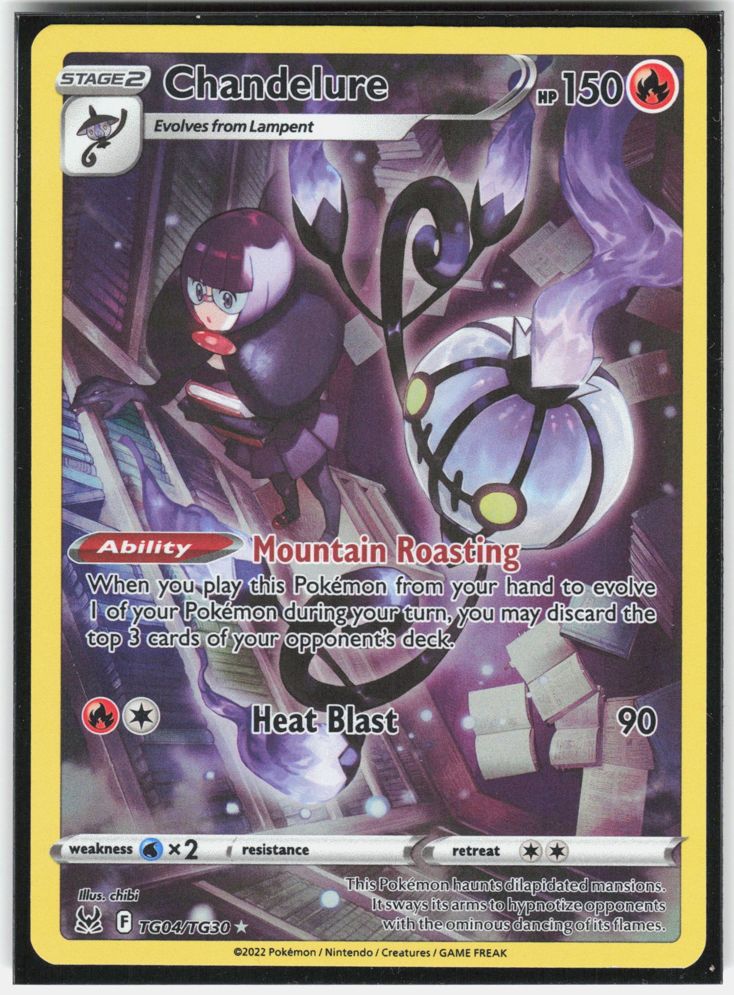 SWSH11: Lost Origin Trainer Gallery #TG04/TG30 Chandelure