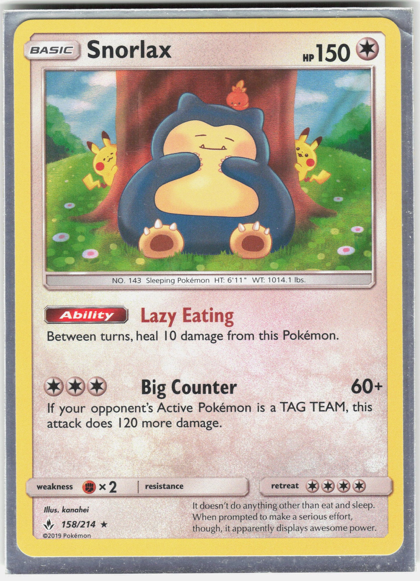 SM - Unbroken Bonds #158/214 Snorlax