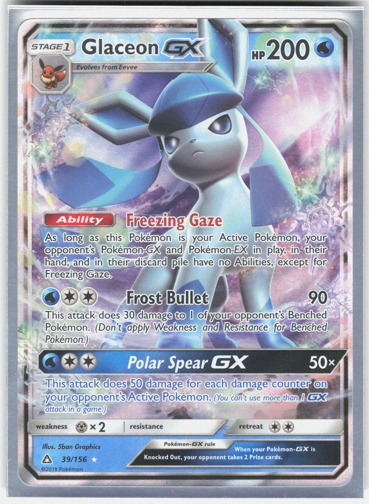 SM - Ultra Prism #39/156 Glaceon GX