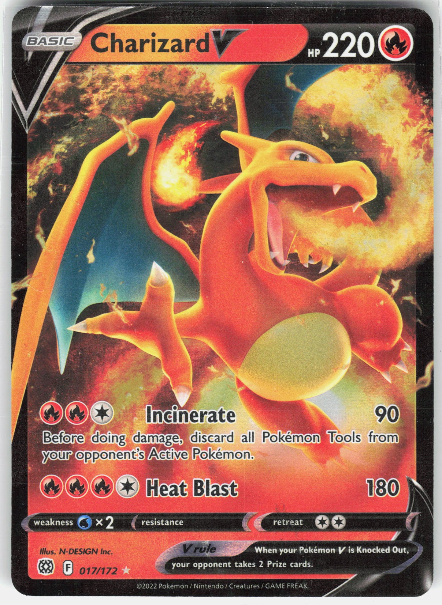 SWSH09: Brilliant Stars #017/172 Charizard V