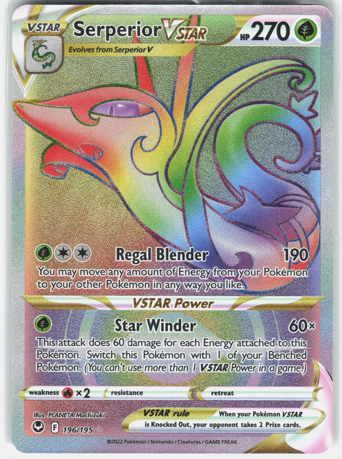 SWSH12: Silver Tempest #196/195 Serperior VSTAR (Secret)