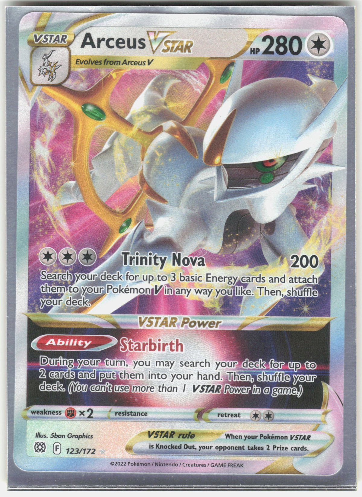 SWSH09: Brilliant Stars #123/172 Arceus VSTAR