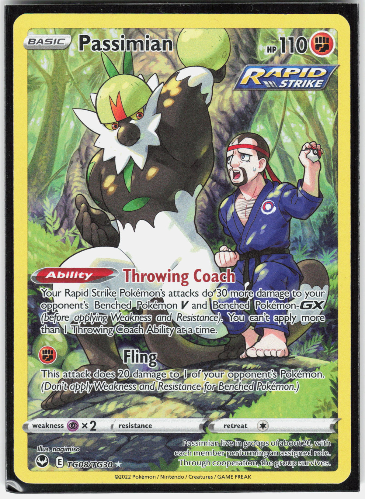 SWSH12: Silver Tempest Trainer Gallery #TG08/TG30 Passimian