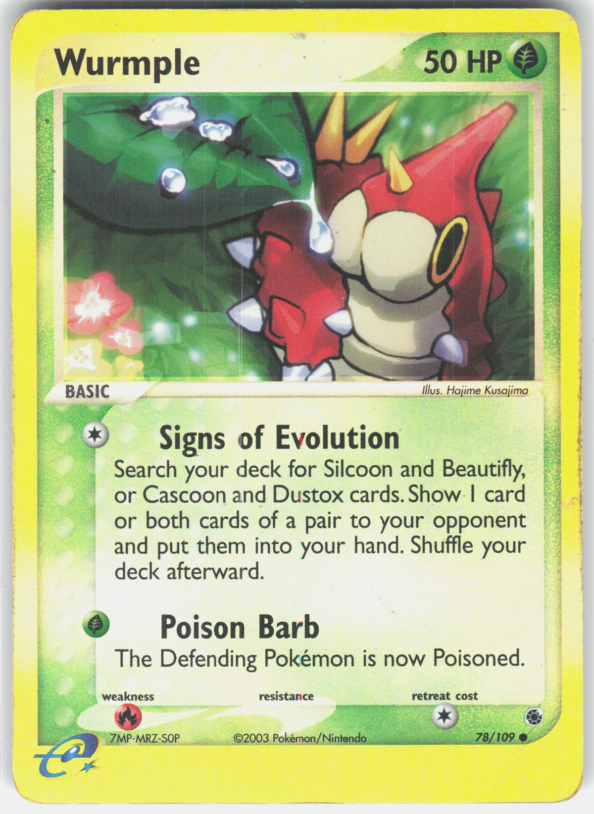 EX Ruby and Sapphire #78/109 Wurmple