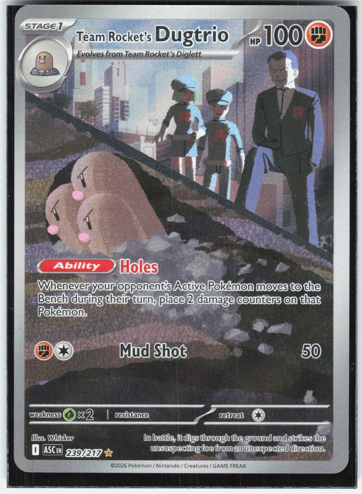 ME: Ascended Heroes #239/217 Team Rocket's Dugtrio