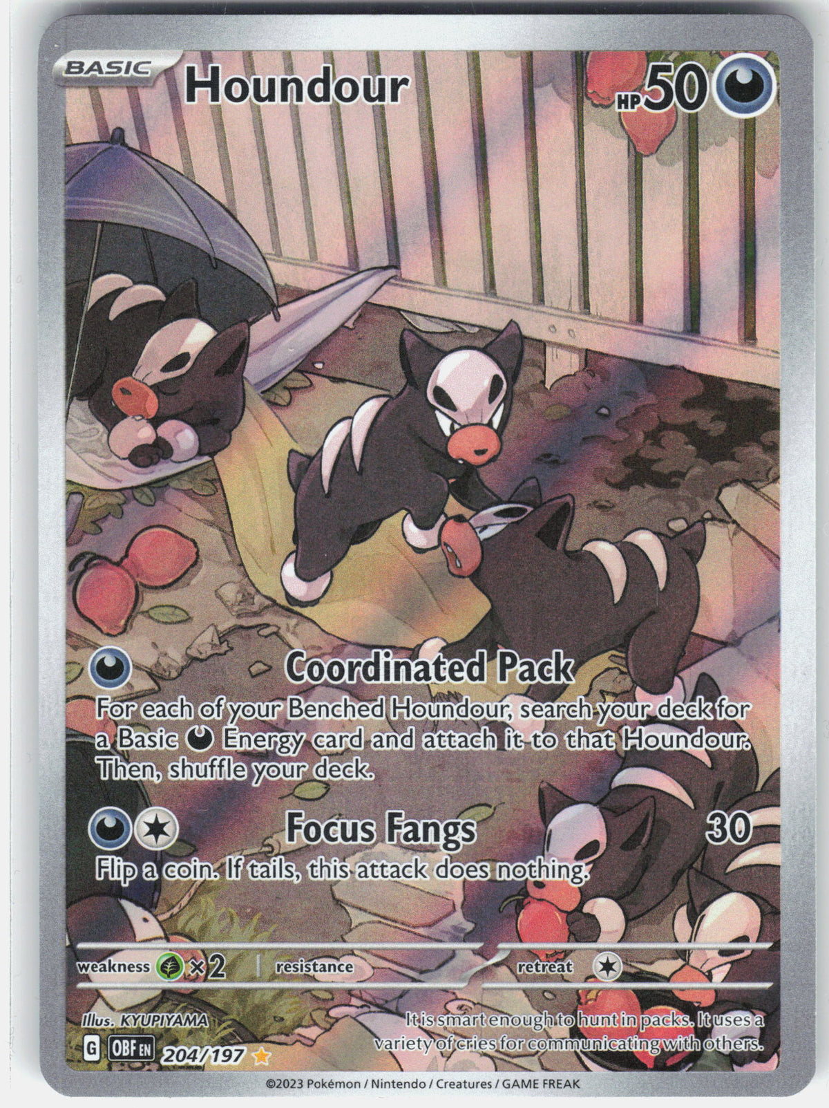 SV03: Obsidian Flames #204/197 Houndour