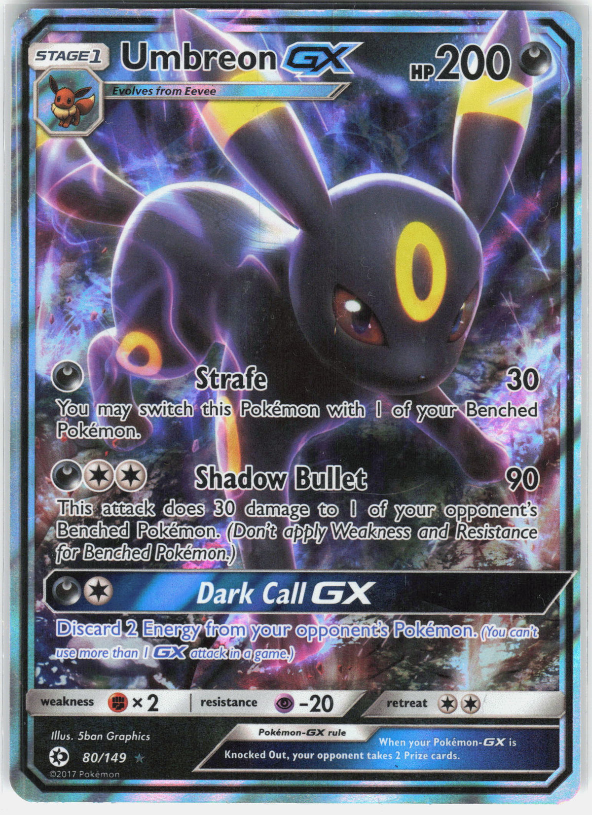 SM Base Set #80/149 Umbreon GX