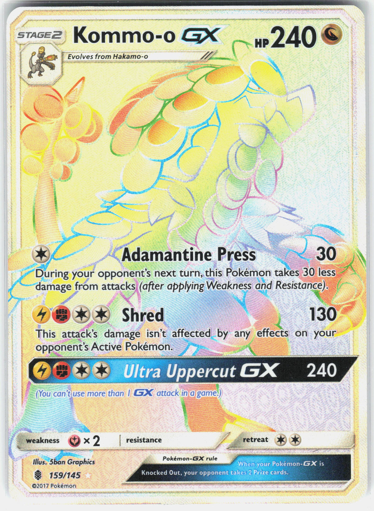 SM - Guardians Rising #159/145 Kommo-o GX (Secret)