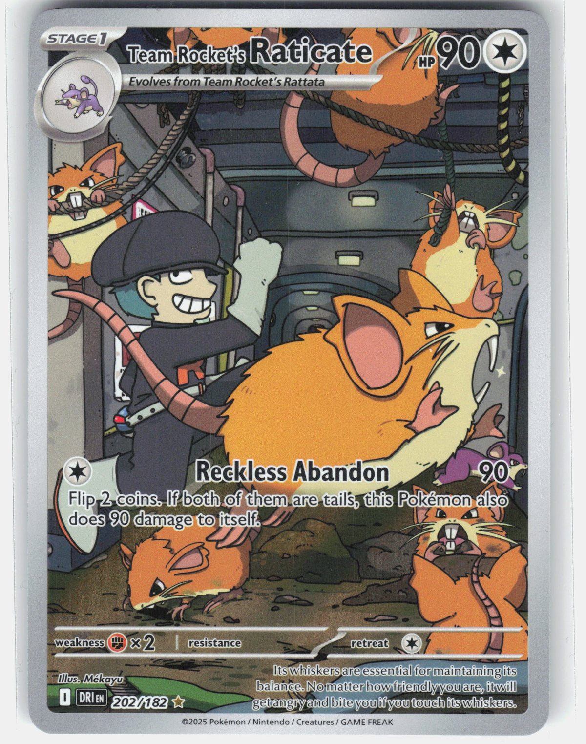 SV10: Destined Rivals #202/182 Team Rocket's Raticate
