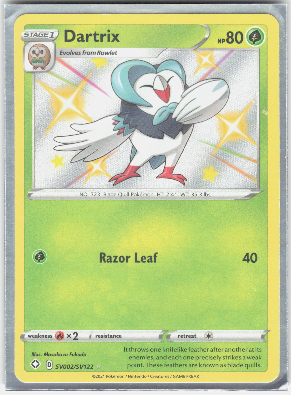 Shining Fates: Shiny Vault #SV002/SV122 Dartrix